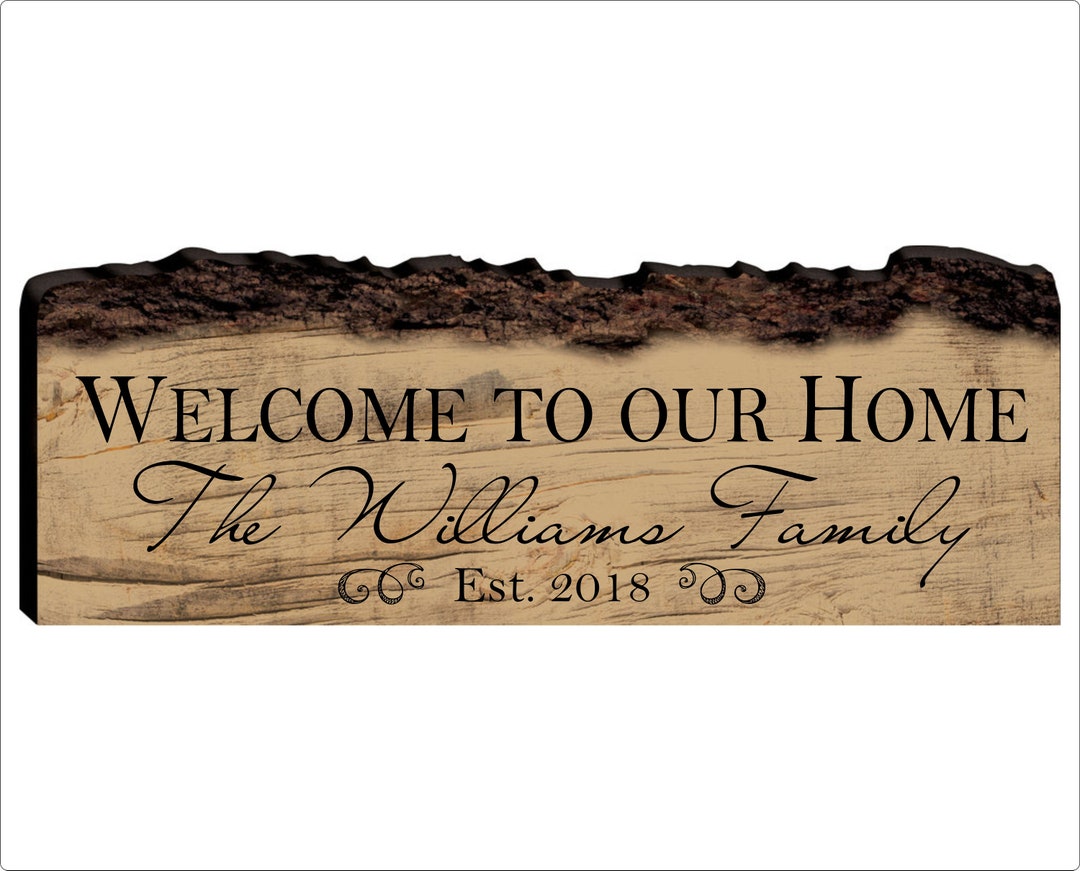 Personalized Family Plaque, Custom "welcome to Our Home", Great Housewarming Gift, Anniversary ...