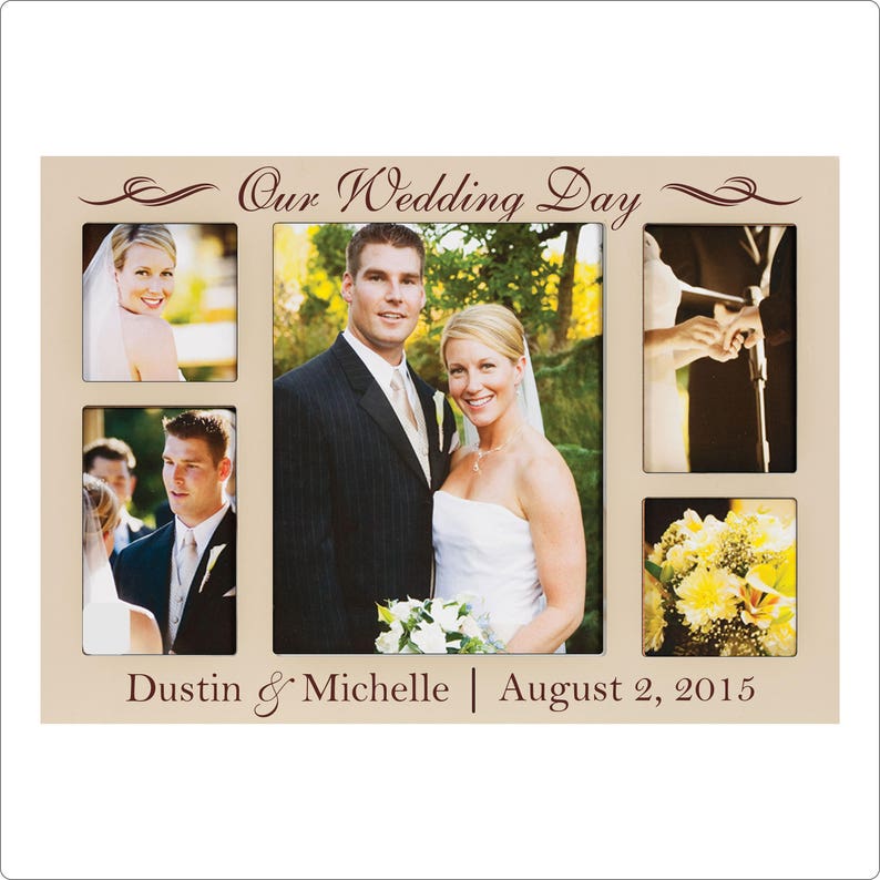 Personalized Wedding Frame Collage Our Day Great Gift Photo Custom Picture