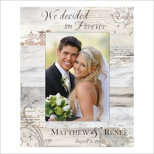 Custom Wedding Frame, Personalized 5 x 7 Photo Frame, Great gift for the Groom and Bride image 1