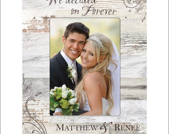 Custom Wedding Frame, Personalized 5 x 7 Photo Frame, Great gift for the Groom and Bride