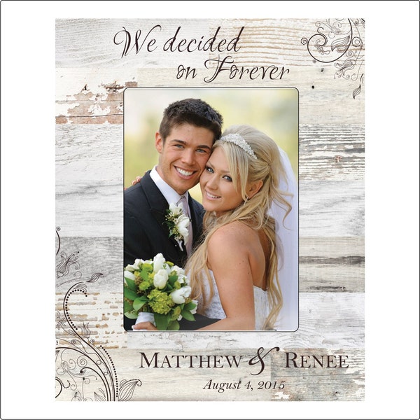 Custom Wedding Frame, Personalized 5 x 7 Photo Frame, Great gift for the Groom and Bride