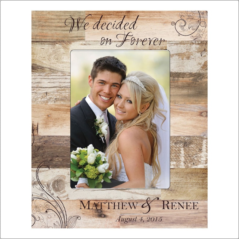 Custom Wedding Frame, Personalized 5 x 7 Photo Frame, Great gift for the Groom and Bride image 2