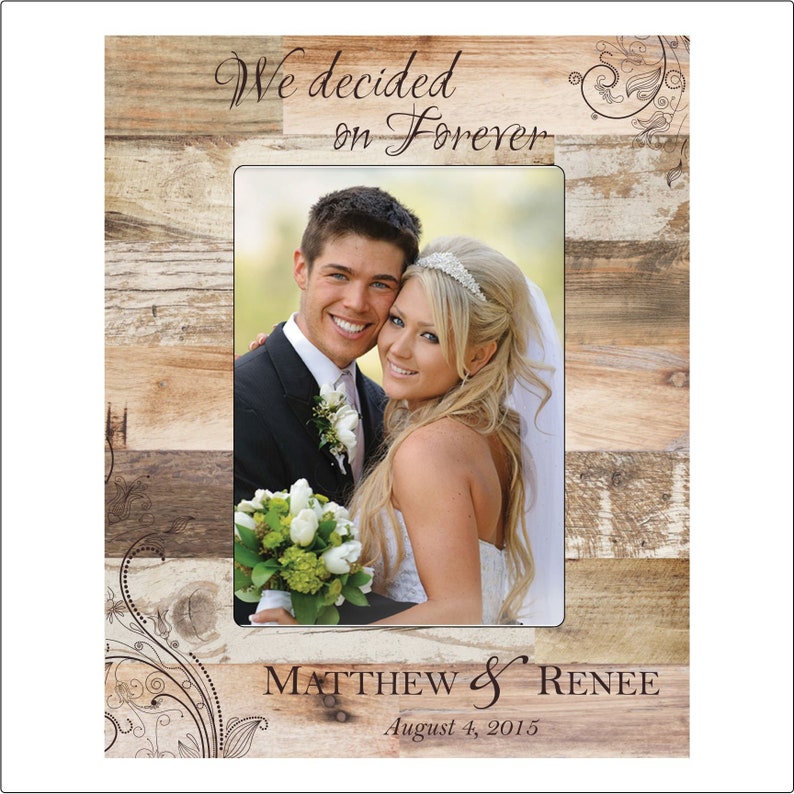 Custom Wedding Frame Personalized 5 x 7 Photo Frame Great Etsy