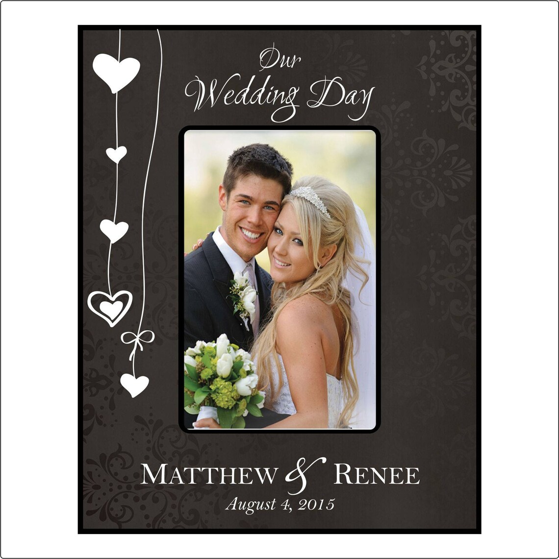 Personalized Wedding Frame Wedding Photo Frame 5 X 7 Picture Etsy