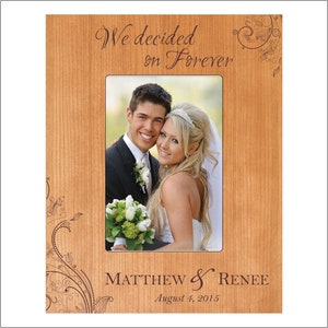 Custom Wedding Frame, Personalized 5 x 7 Photo Frame, Great gift for the Groom and Bride image 3