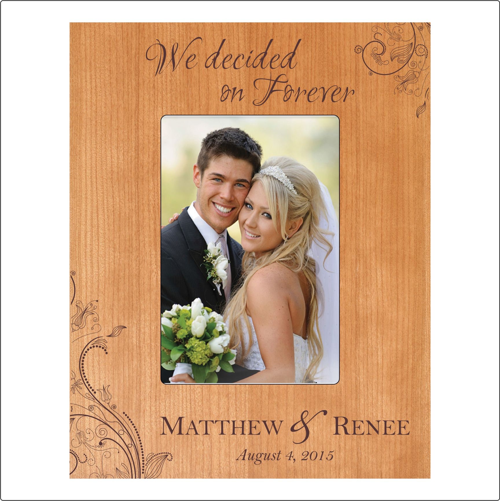 Custom Wedding Frame Personalized 5 X 7 Photo Frame Great Etsy