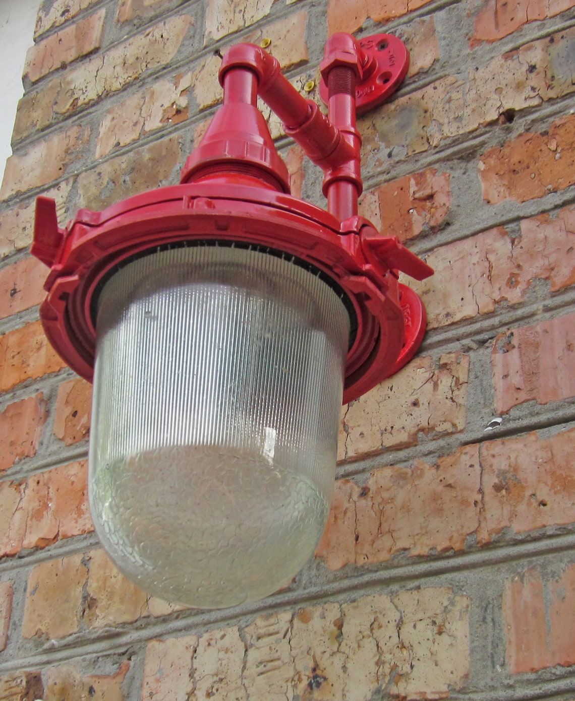 Red light vintage Emergency light Red wall light Loft Etsy