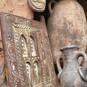 Unique Moroccan Berber Door, Traditional Moroccan door Carved wooden door, Vintage Moroccan Door