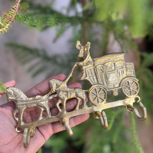 Handcrafted Wall Hanging Hook,Solid Brass Hooks Handcrafted Unlacquered Brass For Wall, Vintage Brass, wall key holder