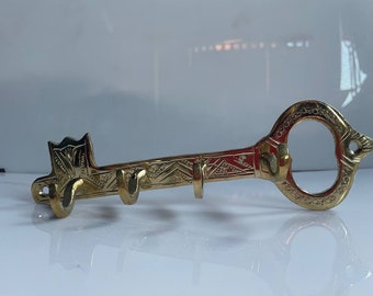 Handcrafted Wall Hanging Hook,Solid Brass Hooks Handcrafted Unlacquered Brass For Wall, Vintage Brass, wall key holder
