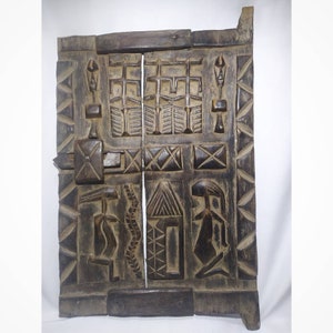 African Dogon Door Carved Wood Granary Door Dogoan Tribe Mali Dogon Granary Door tuareg sahara, Antique African door, antique wood door