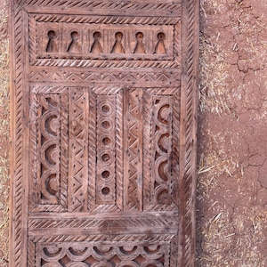 Unique Moroccan Berber Door, Traditional Moroccan door Carved wooden door, Vintage Moroccan Door