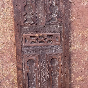 Unique Moroccan Berber Door, Traditional Moroccan door Carved wooden door, Vintage Moroccan Door