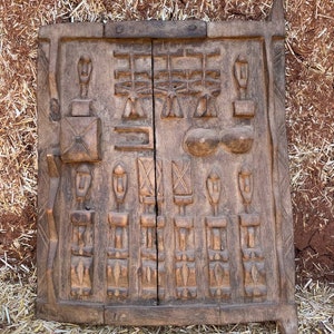 African Dogon Door Carved Wood Granary Door Dogoan Tribe Mali Dogon Granary Door tuareg sahara, Antique African door, antique wood door