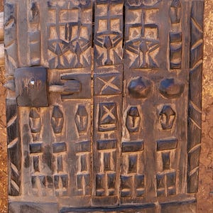 African Dogon Door Carved Wood Granary Door Dogoan Tribe Mali Dogon Granary Door tuareg sahara, Antique African door, antique wood door