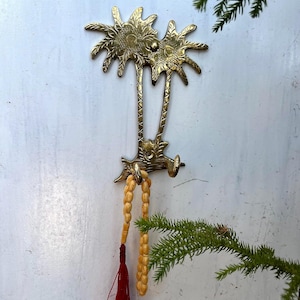 Handcrafted Wall Hanging Hook,Solid Brass Hooks Handcrafted Unlacquered Brass For Wall, Vintage Brass, wall key holder