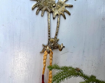 Handcrafted Wall Hanging Hook,Solid Brass Hooks Handcrafted Unlacquered Brass For Wall, Vintage Brass, wall key holder