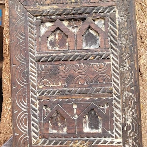 Unique Moroccan Berber Door, Traditional Moroccan door Carved wooden door, Vintage Moroccan Door