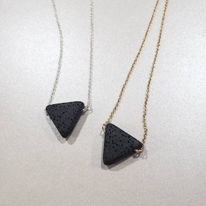 Triangle Lava Stone Diffuser Necklace