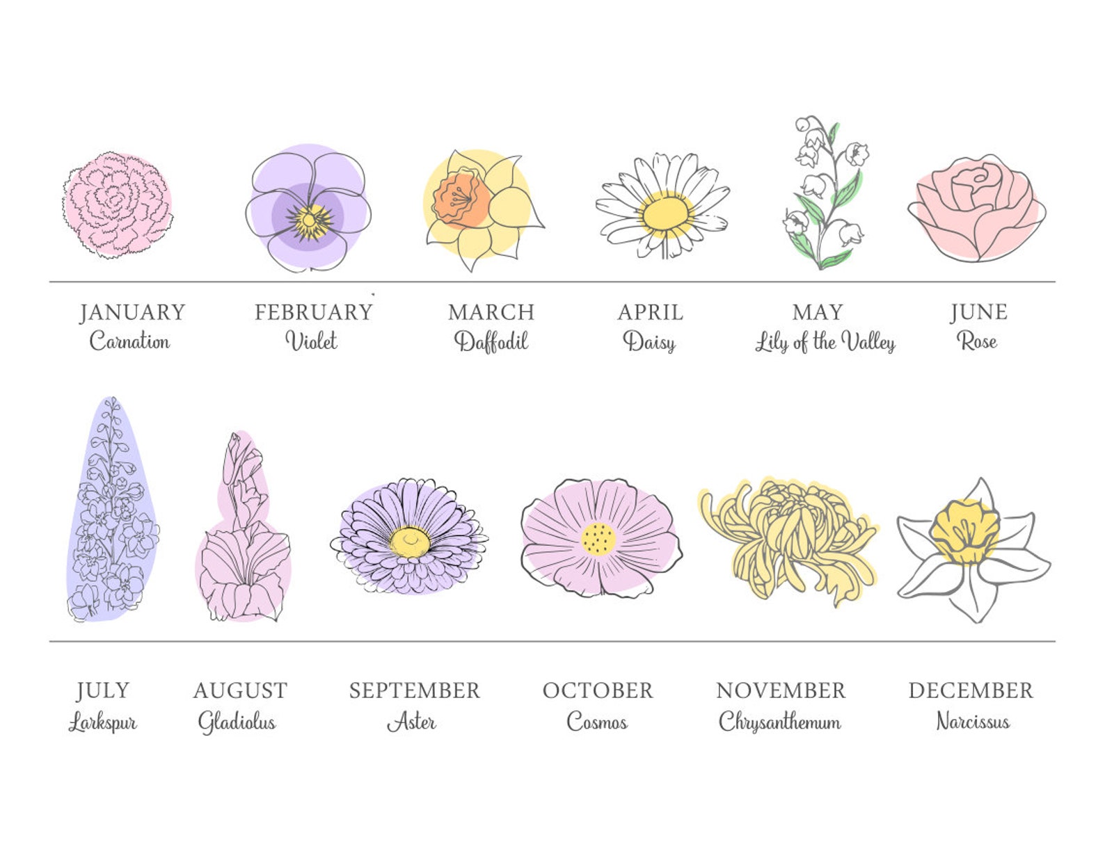 PDF File Grandma's Garden Flowers With Names in Stems Etsy Australia