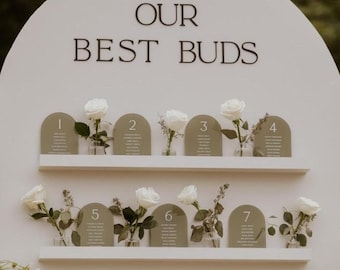 Arch Luxe 5x7&quot; Seating Chart Signs - Find Your Seat Table Seating Chart Signs - Wedding Seating Chart Acrylic - Luxe Modern Wedding -