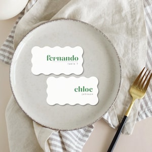 Marque-places Saint-Jacques Acrylique - Marqueurs de table en acrylique - Panneaux de placement de table Saint-Jacques - Cartes de visite - Cartes de table pour mariage
