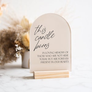 In Loving Memory Table Sign | In Memory Wedding Sign | Modern Script Acrylic Wedding Sign | Hashtag Signs | Wedding TableTop Signs