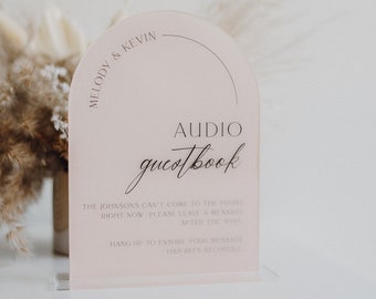 Audio Guestbook Sign | Leave a Message After the Tone Telephone Guestbook Sign | Modern Acrylic Guestbook | Guestbook Signs | Wedding Audio