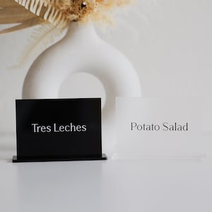 Acrylic Food Signs - Wedding Food Signs, Buffet - Custom Food Signs - Food Tag signs - Event signs Food Labels - Menu Signs Buffet Signage