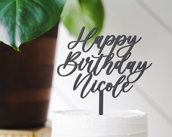 Decorations De Gateau Decoration Anniversaire Cake Topper Joyeux Anniversaire Acrylique Decor Papa Et Maman Maison Et Jardin Articles De Fete Pour La Maison