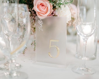 Minimalist Layered Luxe Acrylic Table Numbers - Wedding Table Numbers - Wedding Table Numbers Acrylic - Luxe Modern Wedding