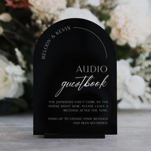 Audio Guestbook Sign | Leave a Message After the Tone Telephone Guestbook Sign | Modern Acrylic Guestbook | Guestbook Signs | Wedding Audio