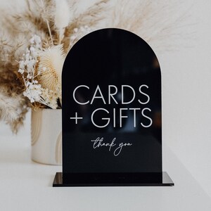 Cards and Gifts Acrylic Sign, Wedding Card Table Sign, Minimalist ...