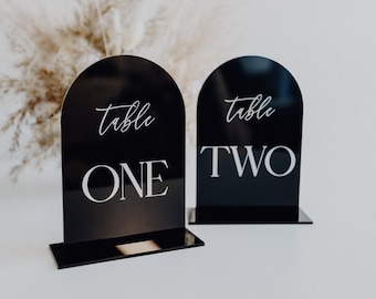 Arch Luxe Acrylic Table Numbers - Wedding Table Numbers - Wedding Table Numbers Acrylic - Luxe Modern Wedding