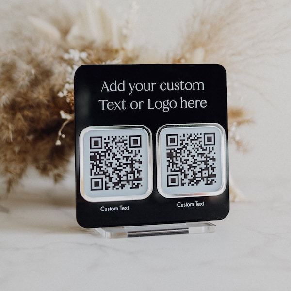 QR Code Sign with Base Christmas Gift - Scan to Pay Sign - Social Media Sign - Custom QR Code Sign Custom 5"x5" - Custom Sign