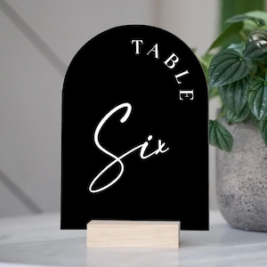 Arch Luxe Acrylic Table Numbers - Wedding Table Numbers - Wedding Table Numbers Acrylic - Luxe Modern Wedding