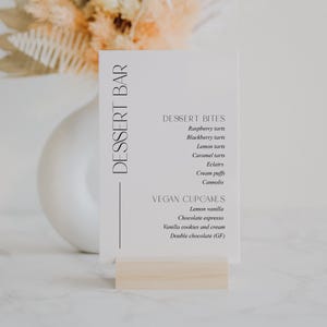 Dessert Table Sign | Sweets Wedding Sign | Modern Script Acrylic Wedding Sign | Dessert Signs | Wedding TableTop Signs