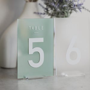 Acrylic Vertical Table Numbers - Clear Table Numbers - Wedding Table Numbers Acrylic - Table Numbers for Wedding-Modern Vintage Rustic Decor