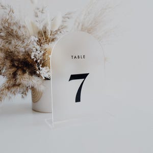Arch Luxe Acrylic Table Numbers - Wedding Table Numbers - Wedding Table Numbers Acrylic - Luxe Modern Wedding