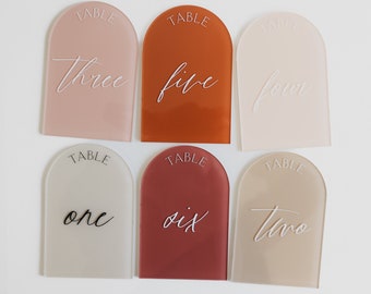 Arch Luxe Acrylic Table Numbers - Wedding Table Numbers - Wedding Table Numbers Acrylic - Luxe Modern Wedding