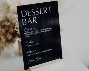 Dessert Table Sign | SweetsWedding Sign | Modern Script Acrylic Wedding Sign | Dessert Signs | Wedding TableTop Signs