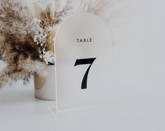 Arch Luxe Acrylic Table Numbers - Wedding Table Numbers - Wedding Table Numbers Acrylic - Luxe Modern Wedding