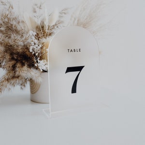 Arch Luxe Acrylic Table Numbers - Wedding Table Numbers - Wedding Table Numbers Acrylic - Luxe Modern Wedding