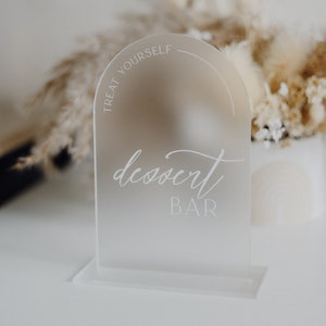 Dessert Table Sign | Sweets Wedding Sign | Modern Script Acrylic Wedding Sign | Dessert Signs | Wedding TableTop Signs