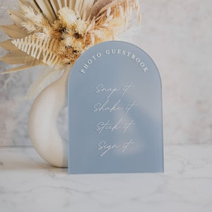 Photo Guestbook Table Sign | Please Sign Our Guestbook Sign | Modern Acrylic Guestbook | Guestbook Signs | Wedding TableTop Signs
