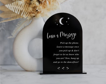 Audio Guestbook Sign | Leave a Message After the Tone Telephone Guestbook Sign | Modern Acrylic Guestbook | Guestbook Signs | Wedding Audio