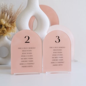 Arch Luxe 5x7" Seating Chart Signs - Find Your Seat Table Seating Chart Signs - Wedding Seating Chart Acrylic - Luxe Modern Wedding -