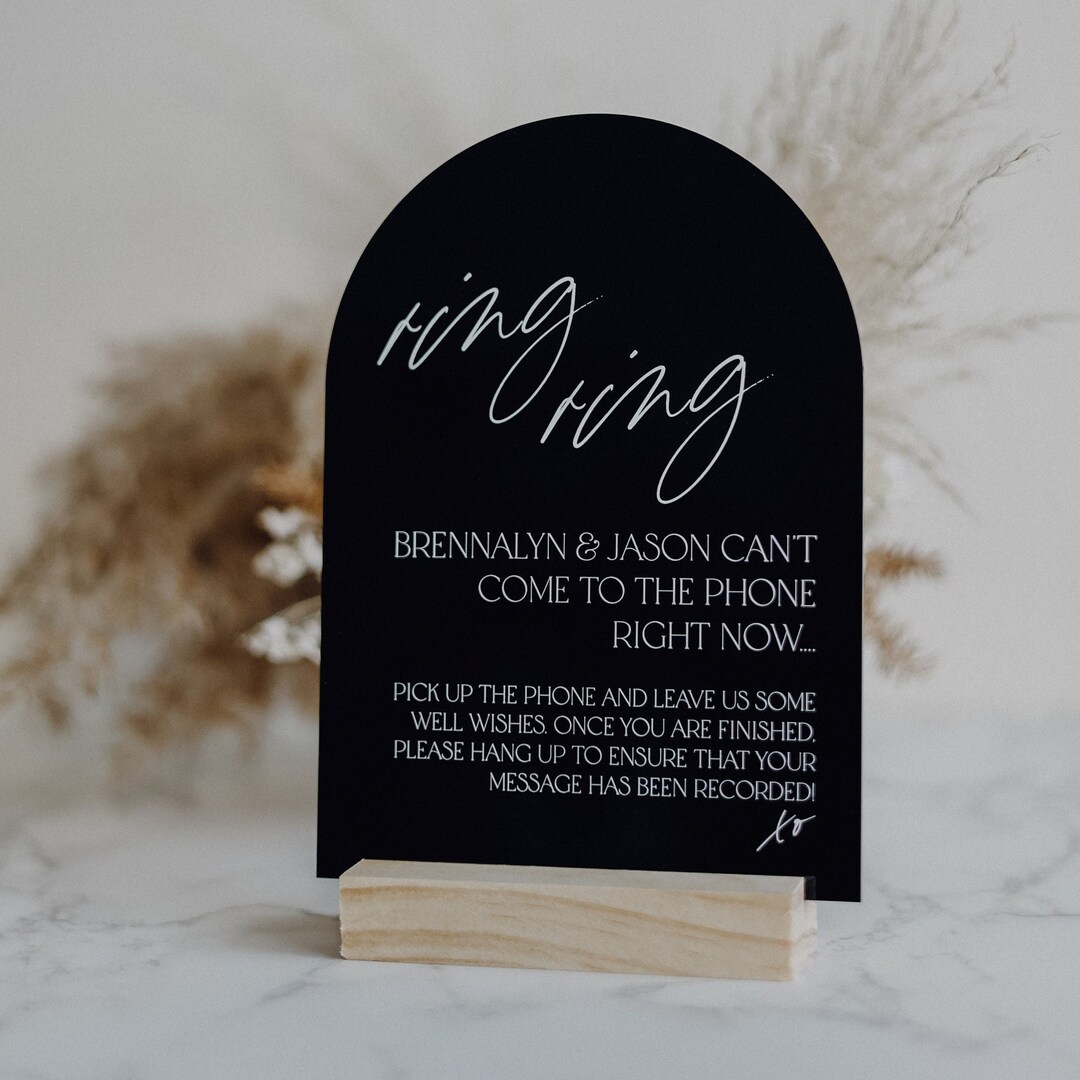 Audio Guestbook Sign Leave a Message After the Tone Telephone Guestbook