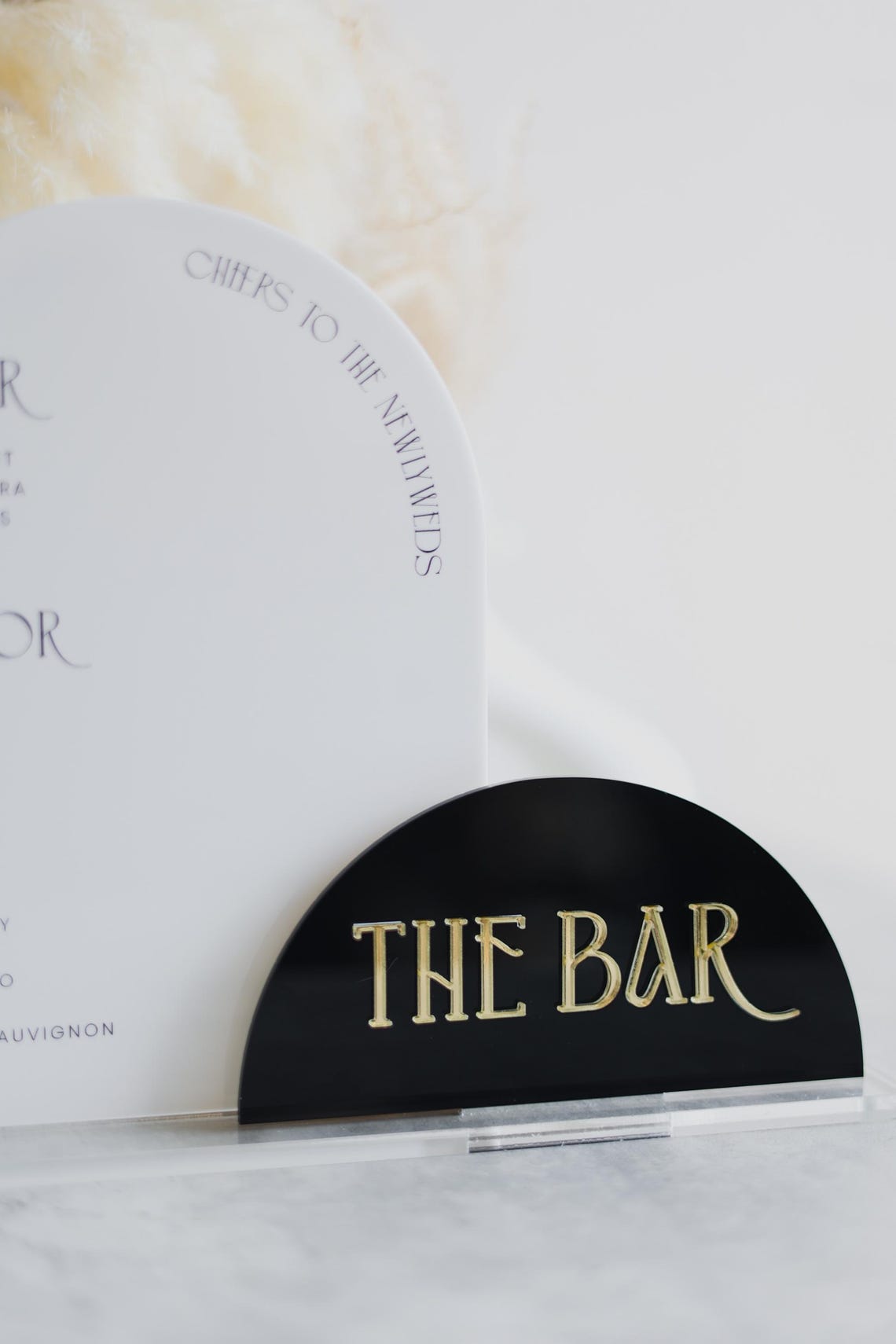 Double Layered Bar Menu Sign | Personalized Drinks | Custom Acrylic Bar ...