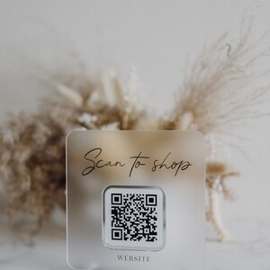 QR Code Sign With Base Christmas Gift - Scan to Pay Sign - Social Media ...